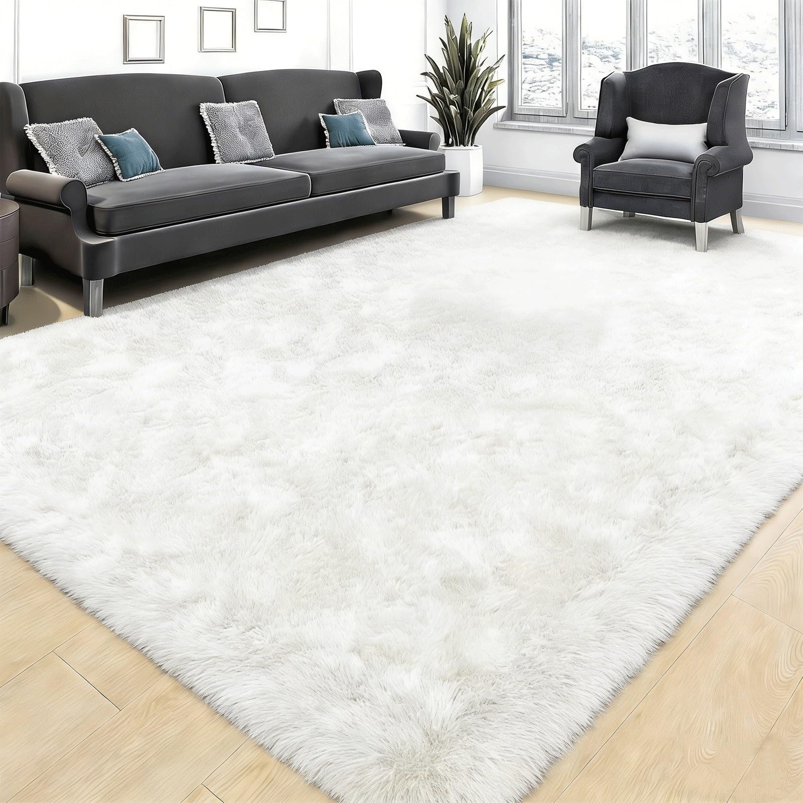 高品質  カーペット 簡約 洗える ラグ 滑り止め 寝室N Amazon | 洗えるラグ 180 x 180 cm 極厚4.5Cmとろける肌触り極細